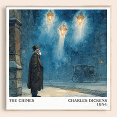 The Chimes Literary Art Print by Charles Dickens – square framed poster