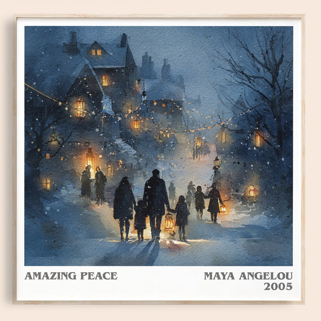 Amazing Peace Literary Art Print by Maya Angelou