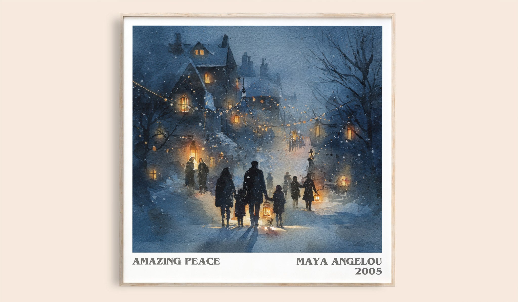 Amazing Peace Literary Art Print by Maya Angelou