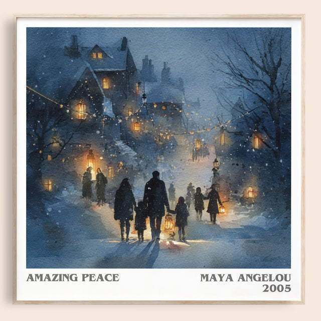 Amazing Peace Literary Art Print by Maya Angelou