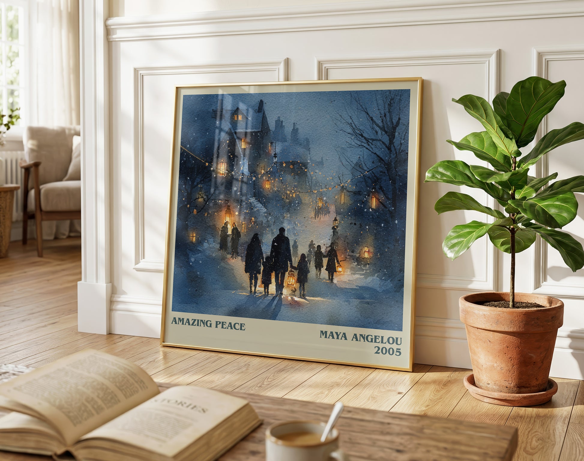Amazing Peace literary poster paired in gallery wall – literary art prints