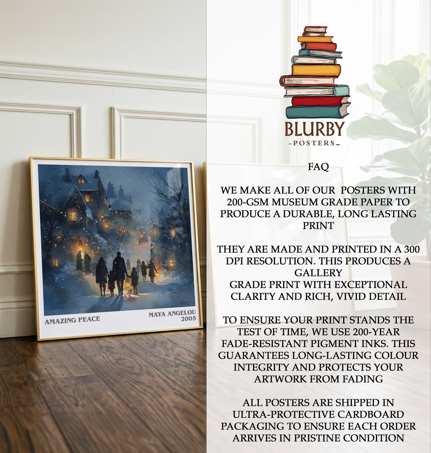 Amazing Peace Literary Art Print by Maya Angelou