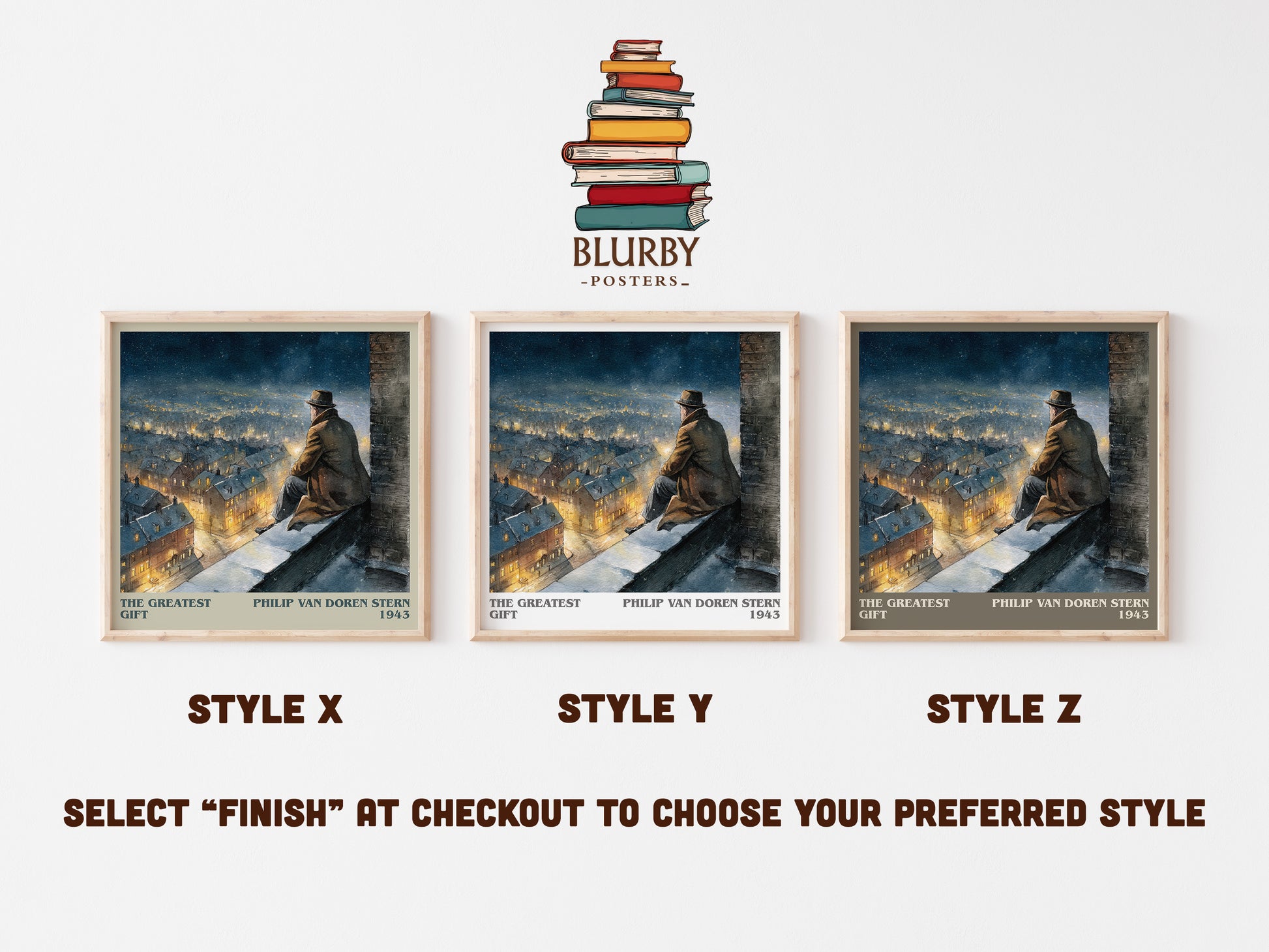 The Greatest Gift literary art print colour and style options – Philip Van Doren Stern book art