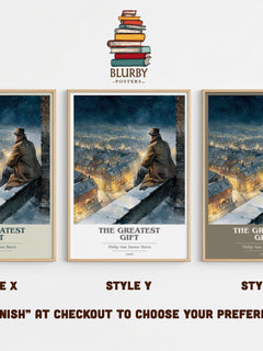 The Greatest Gift Book Cover Poster by Philip Van Doren Stern – Style X, Y and Z side by side – choose your finish