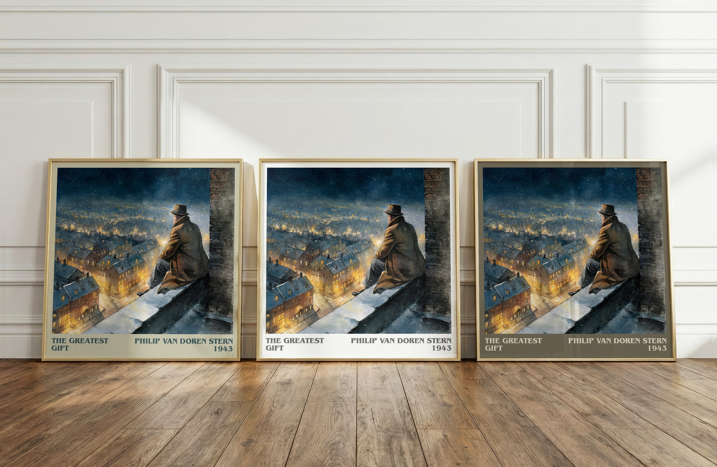 The Greatest Gift literary print framed by window – literary home decor