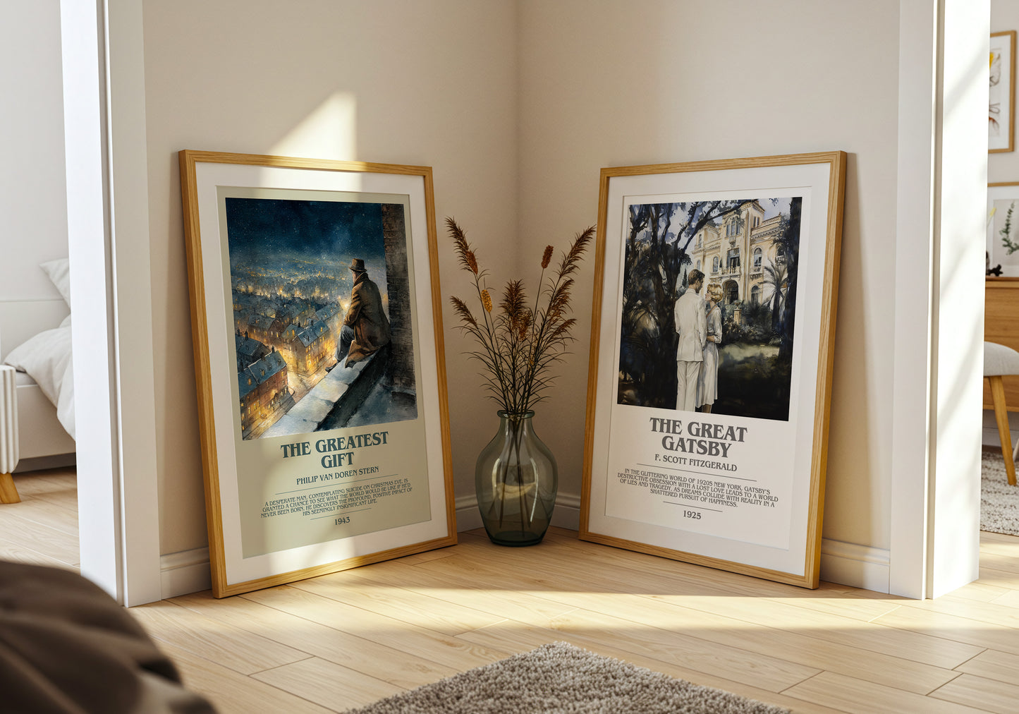 The Greatest Gift bookish book poster framed on wall – fantasy wall art