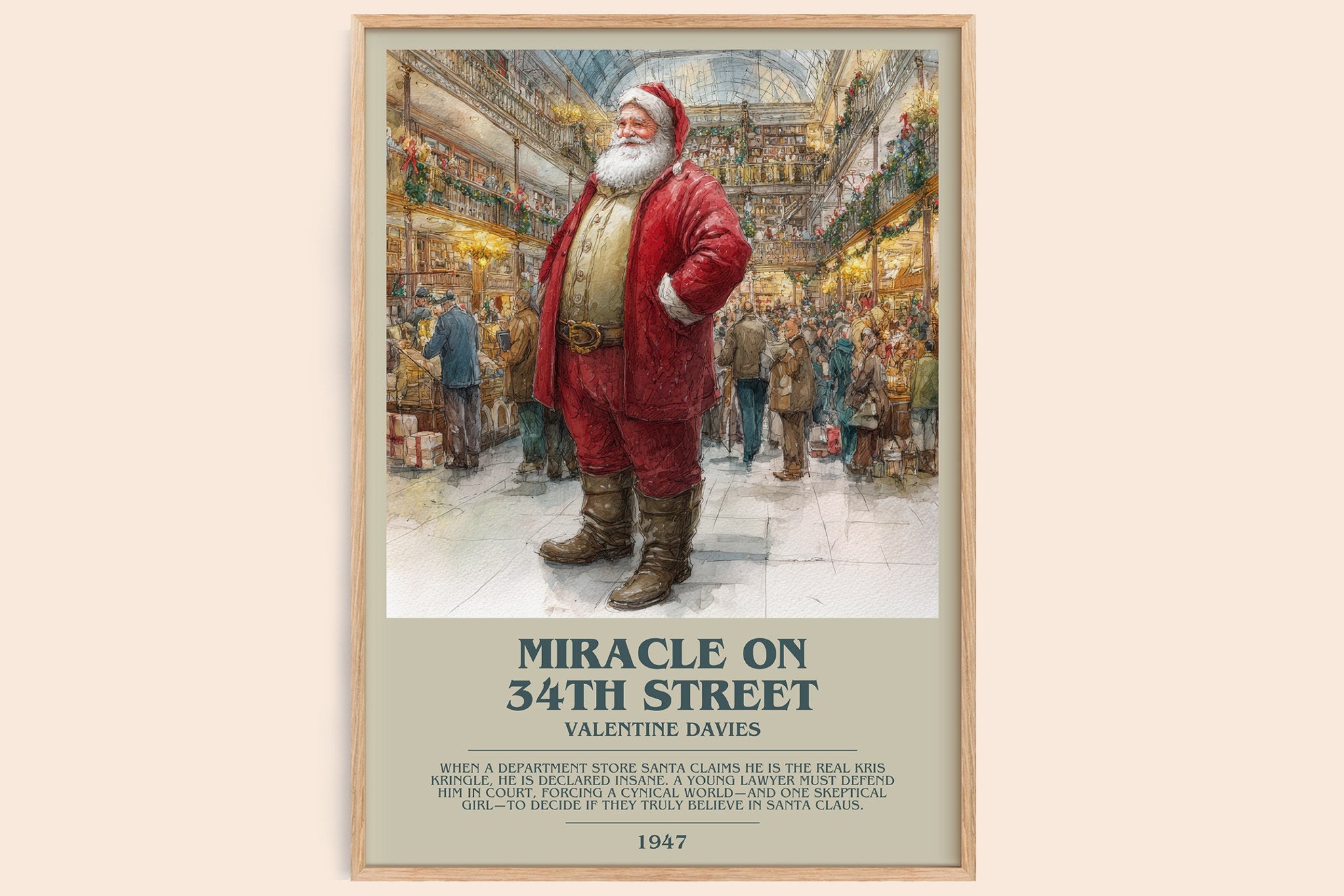 Miracle On 34th Street Bookish Wall Art by VALENTINE DAVIES
