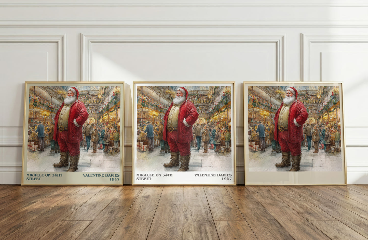 Miracle On 34th Street literary print framed by window – literary home decor