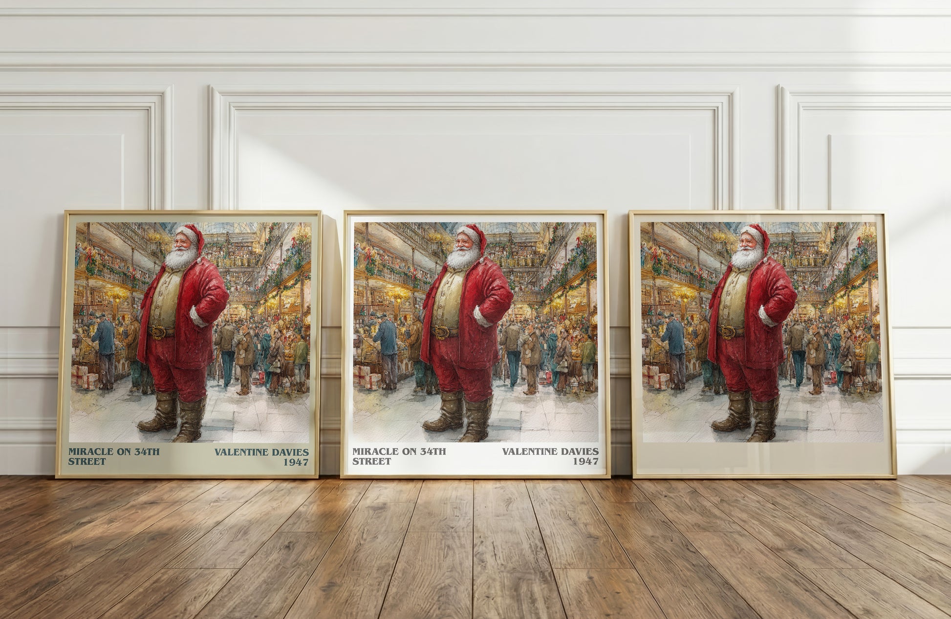 Miracle On 34th Street literary print framed by window – literary home decor