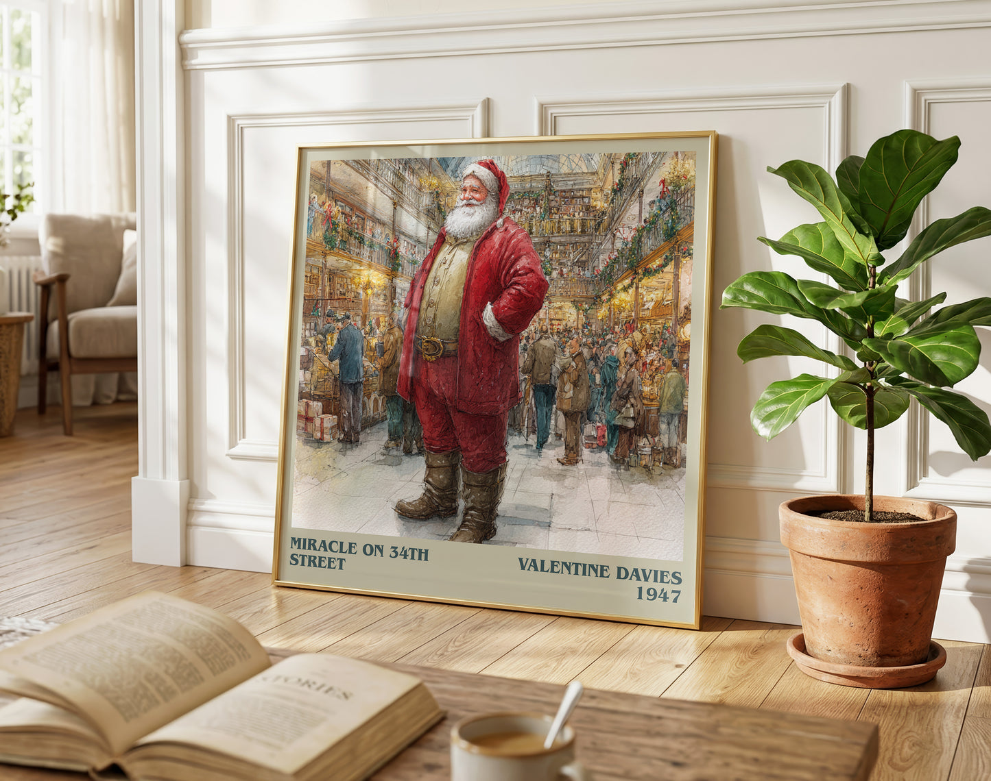 Miracle On 34th Street literary poster paired in gallery wall – literary art prints