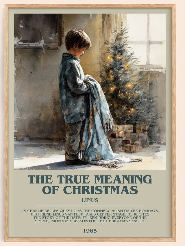The True Meaning Of Christmas Bookish Wall Art by Linus