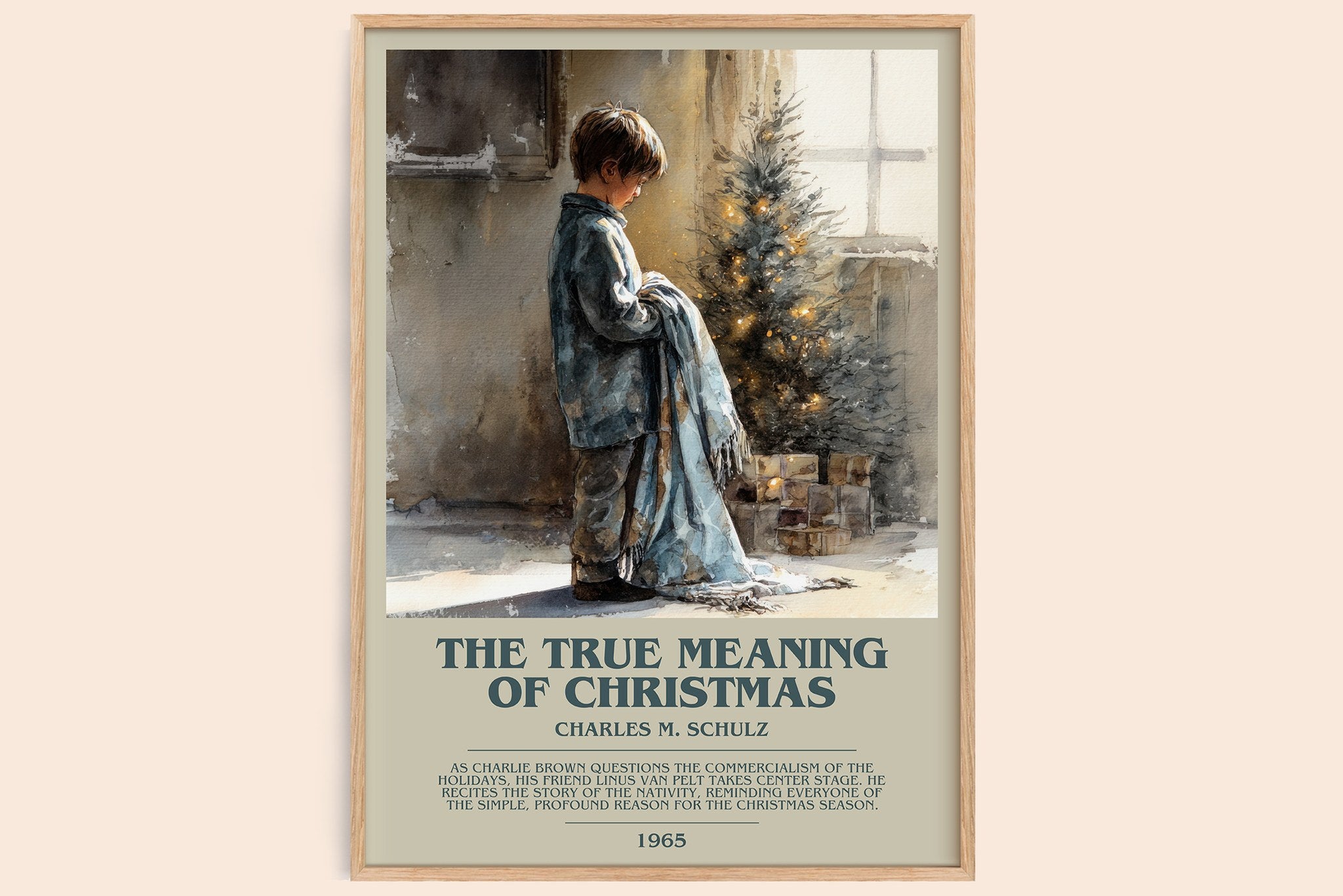 The True Meaning Of Christmas Bookish Wall Art by Charles M. Schulz