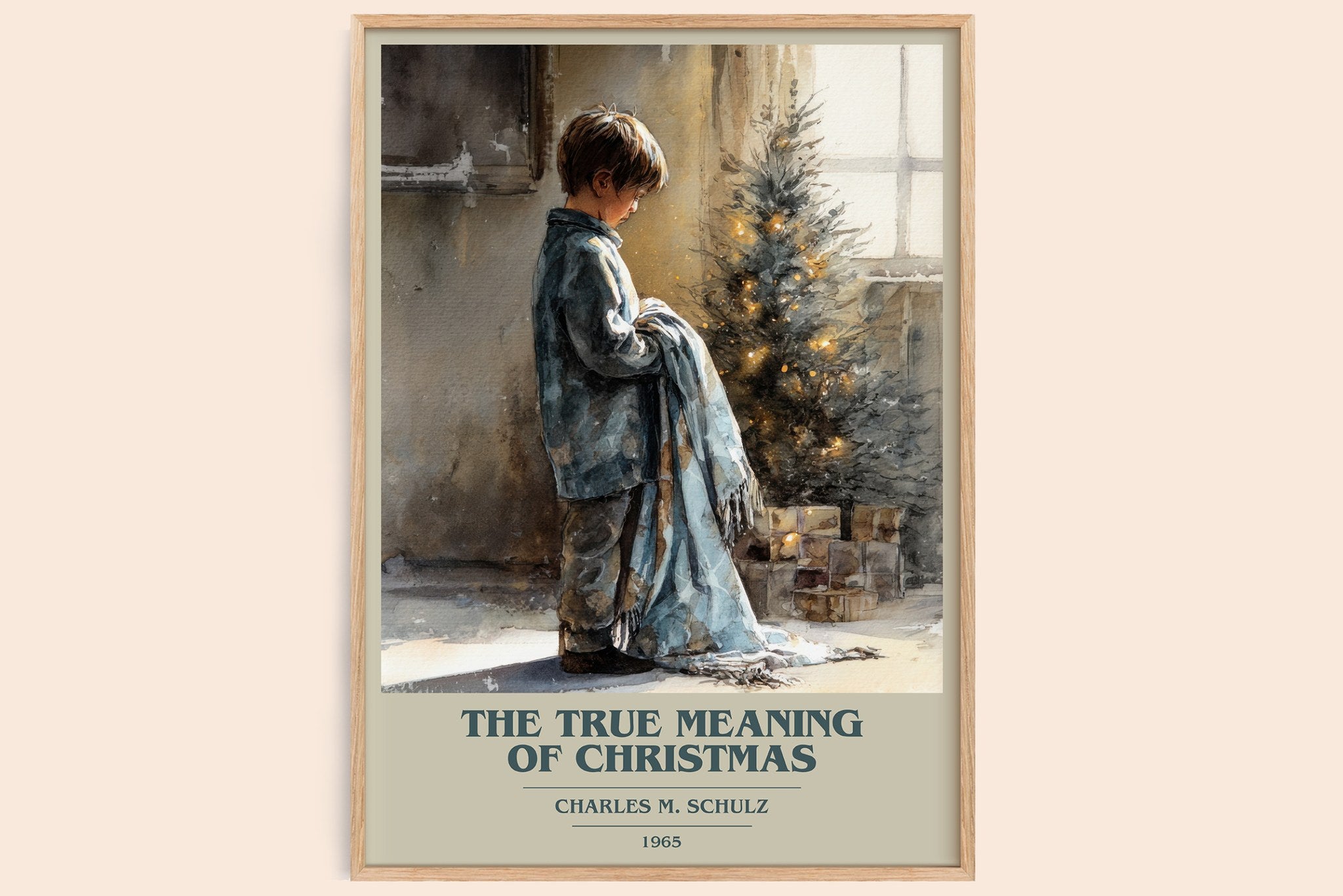 The True Meaning Of Christmas Book Cover Poster by Charles M. Schulz