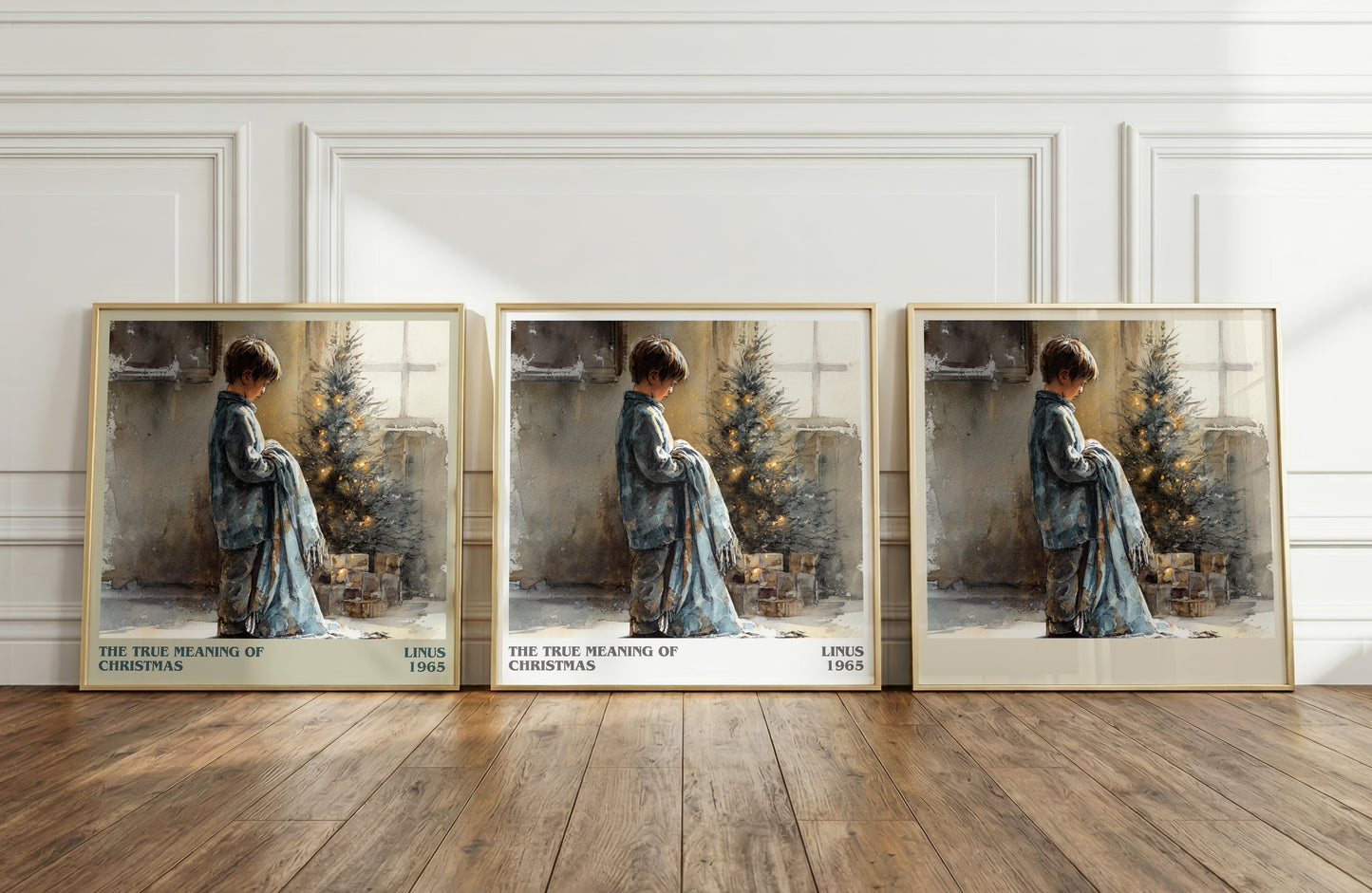 The True Meaning Of Christmas literary print framed by window – literary home decor
