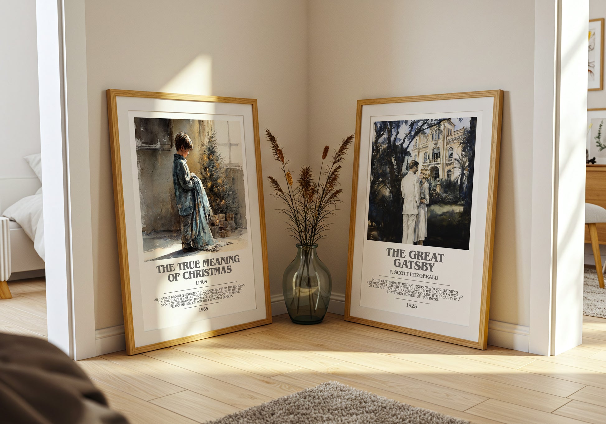 The True Meaning Of Christmas bookish book poster framed on wall – childrens wall art
