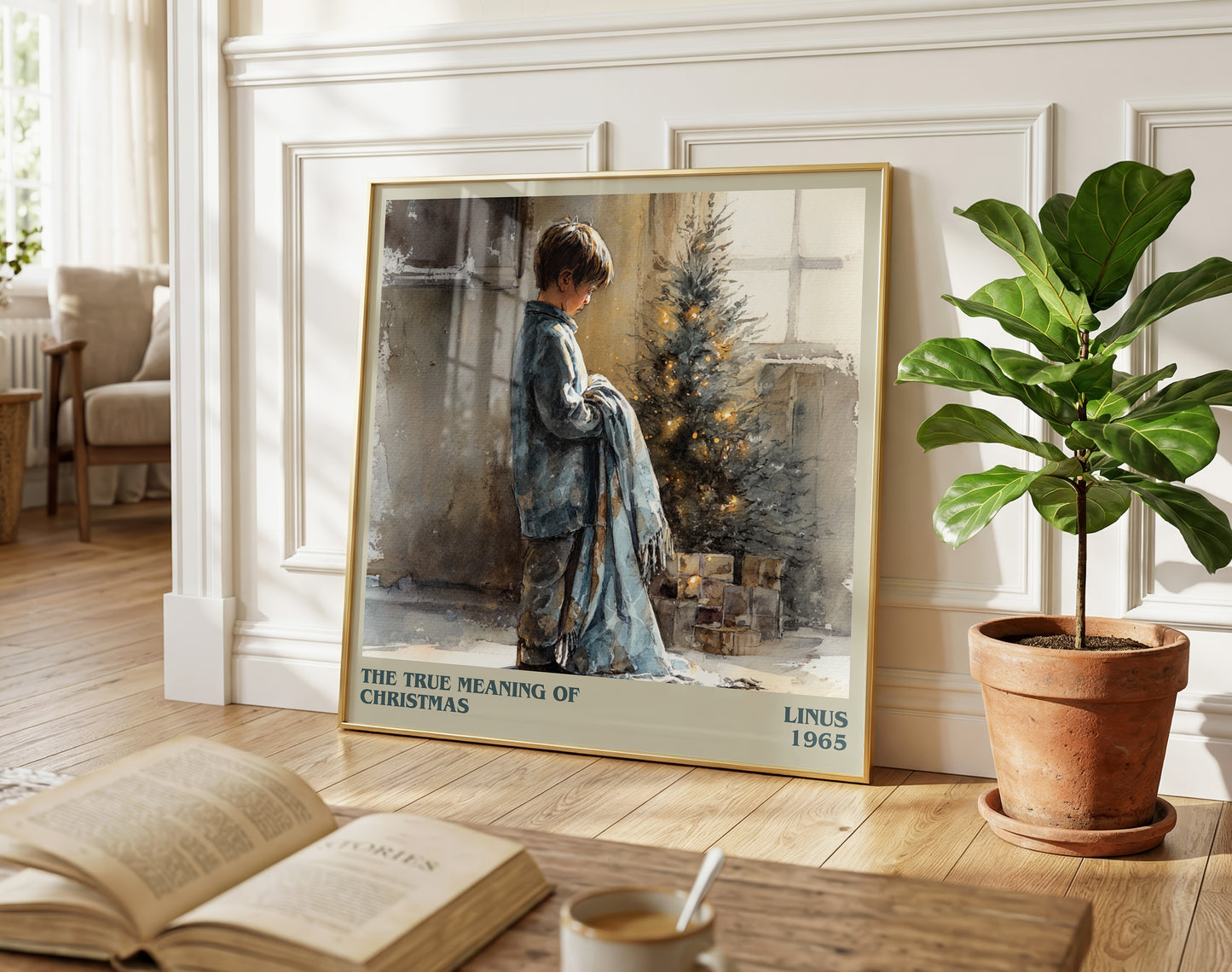 The True Meaning Of Christmas literary poster paired in gallery wall – literary art prints