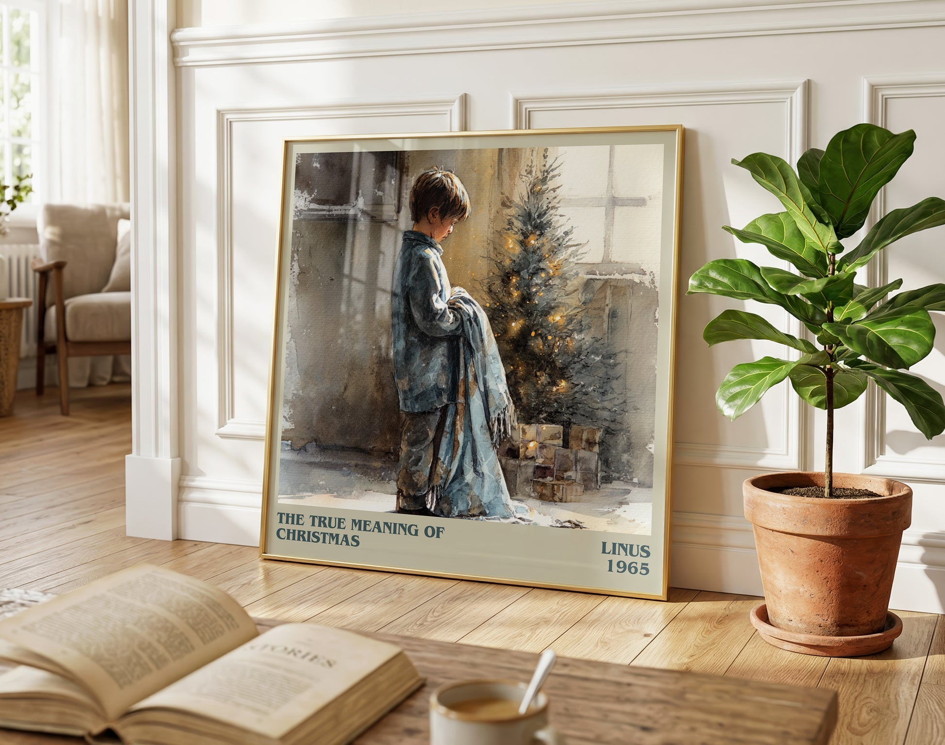 The True Meaning Of Christmas literary poster paired in gallery wall – literary art prints
