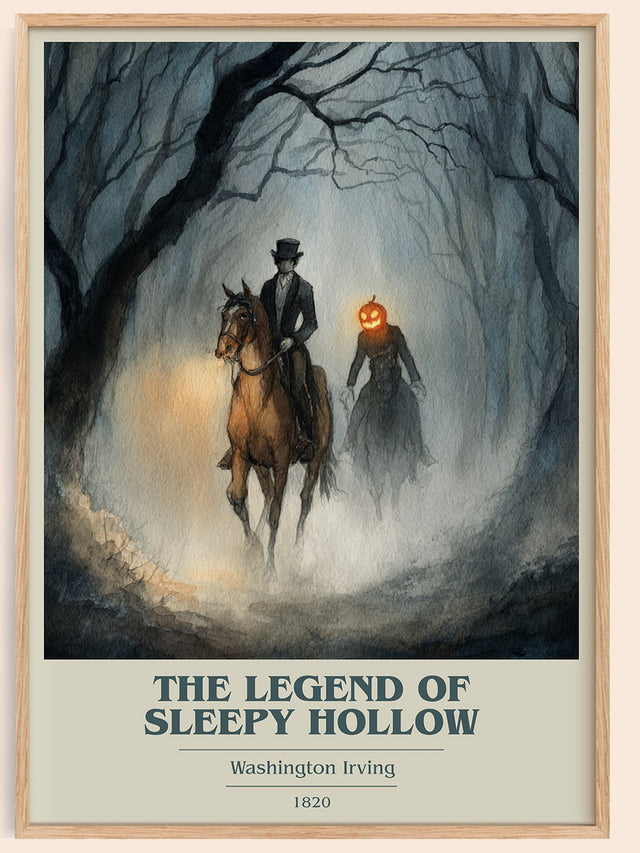 The Legend Of Sleepy Hollow Book Cover Poster by Washington Irving
