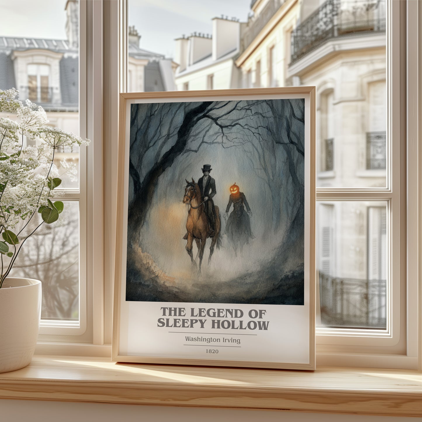 The Legend Of Sleepy Hollow book cover poster colour and style options – Washington Irving book art