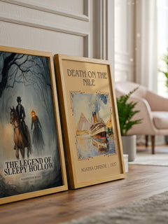 The Legend Of Sleepy Hollow watercolour print framed by window – literary home decor