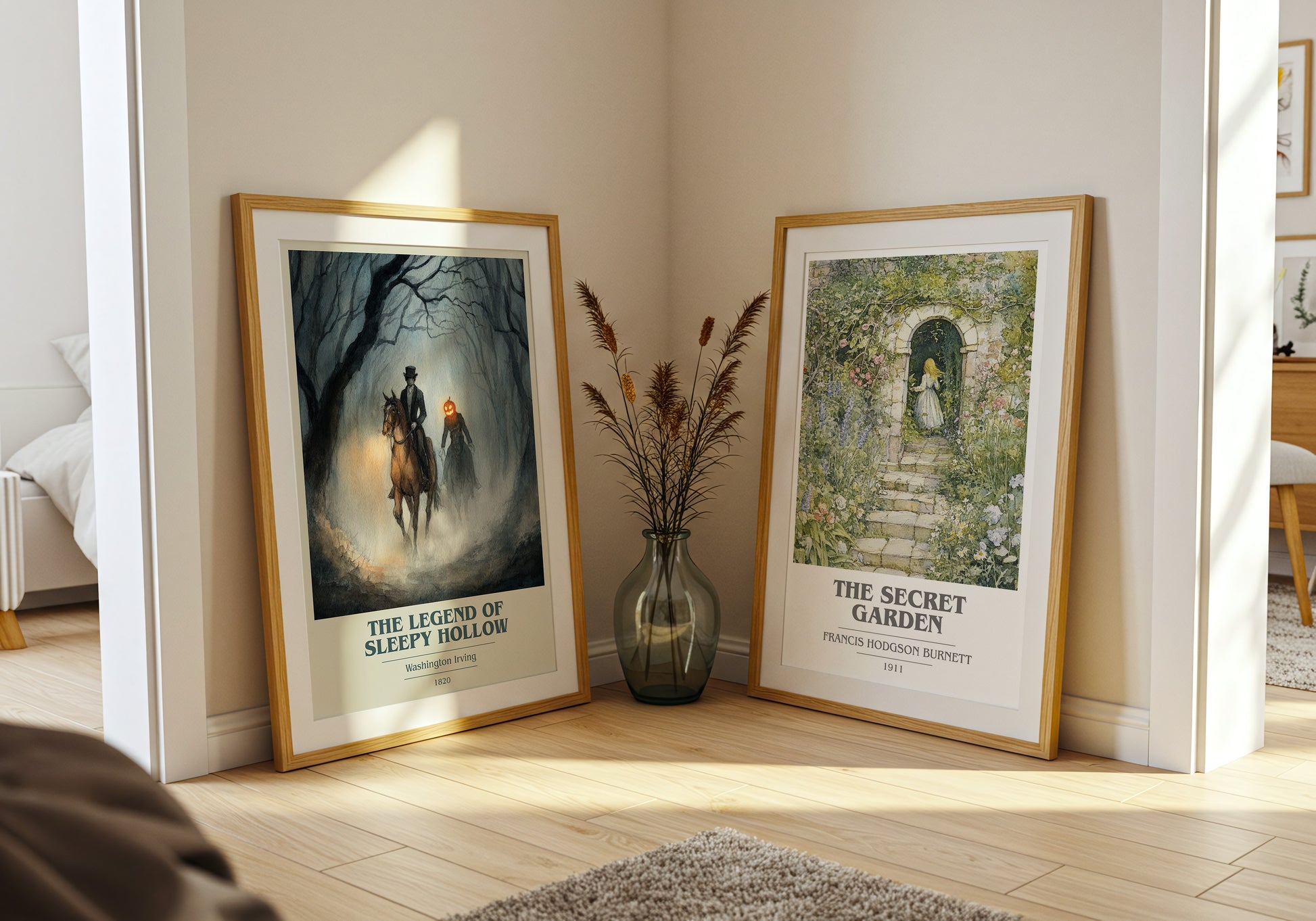 The Legend Of Sleepy Hollow book cover book poster framed on wall – gothic wall art