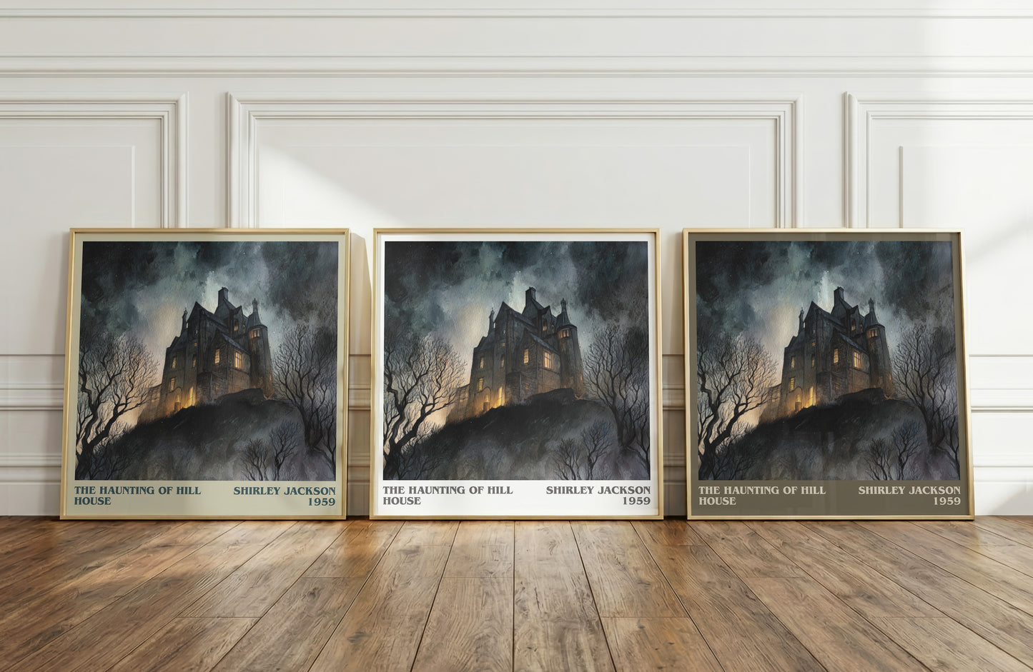 The Haunting of Hill House literary print framed by window – literary home decor