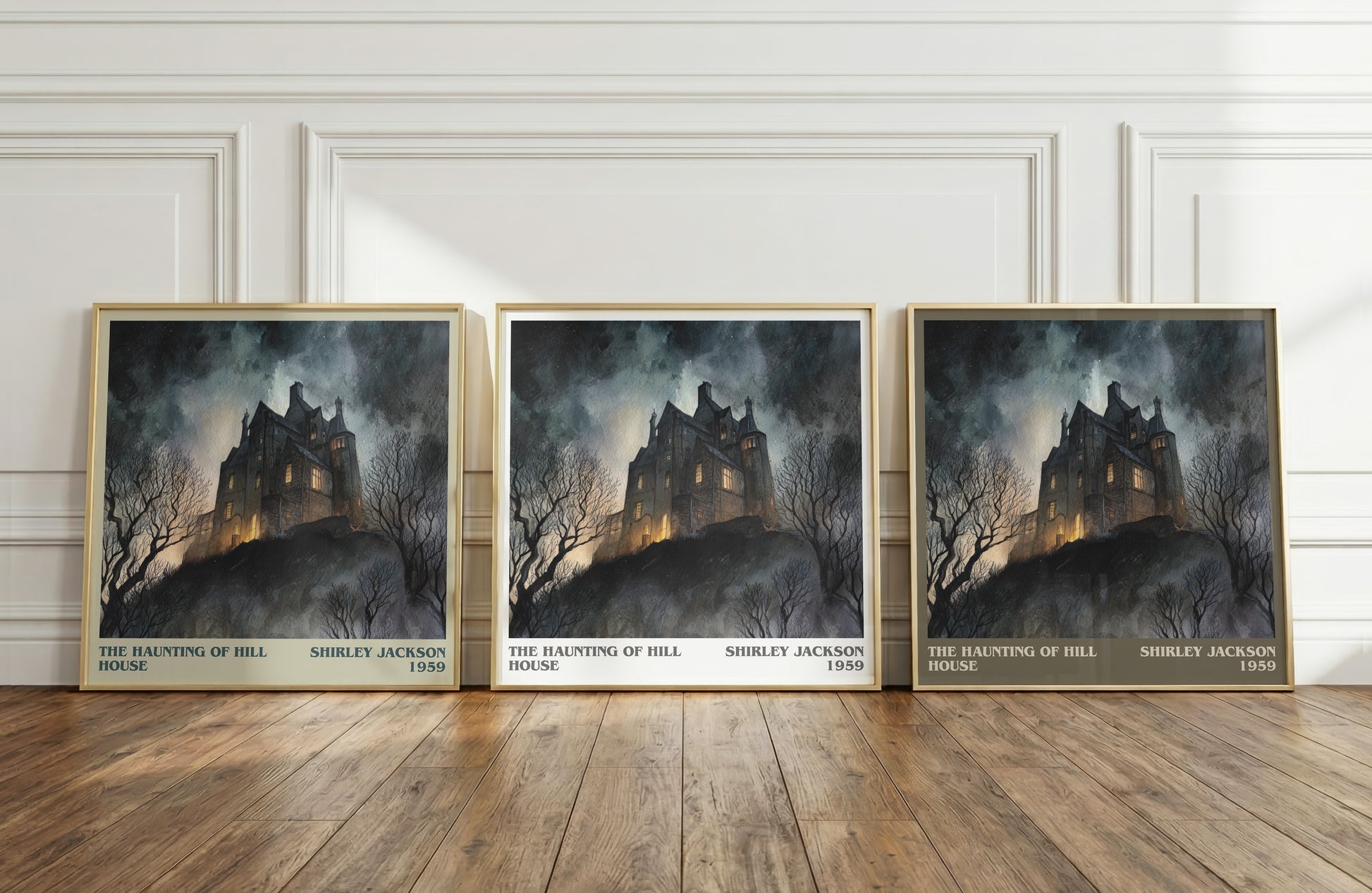 The Haunting of Hill House literary print framed by window – literary home decor