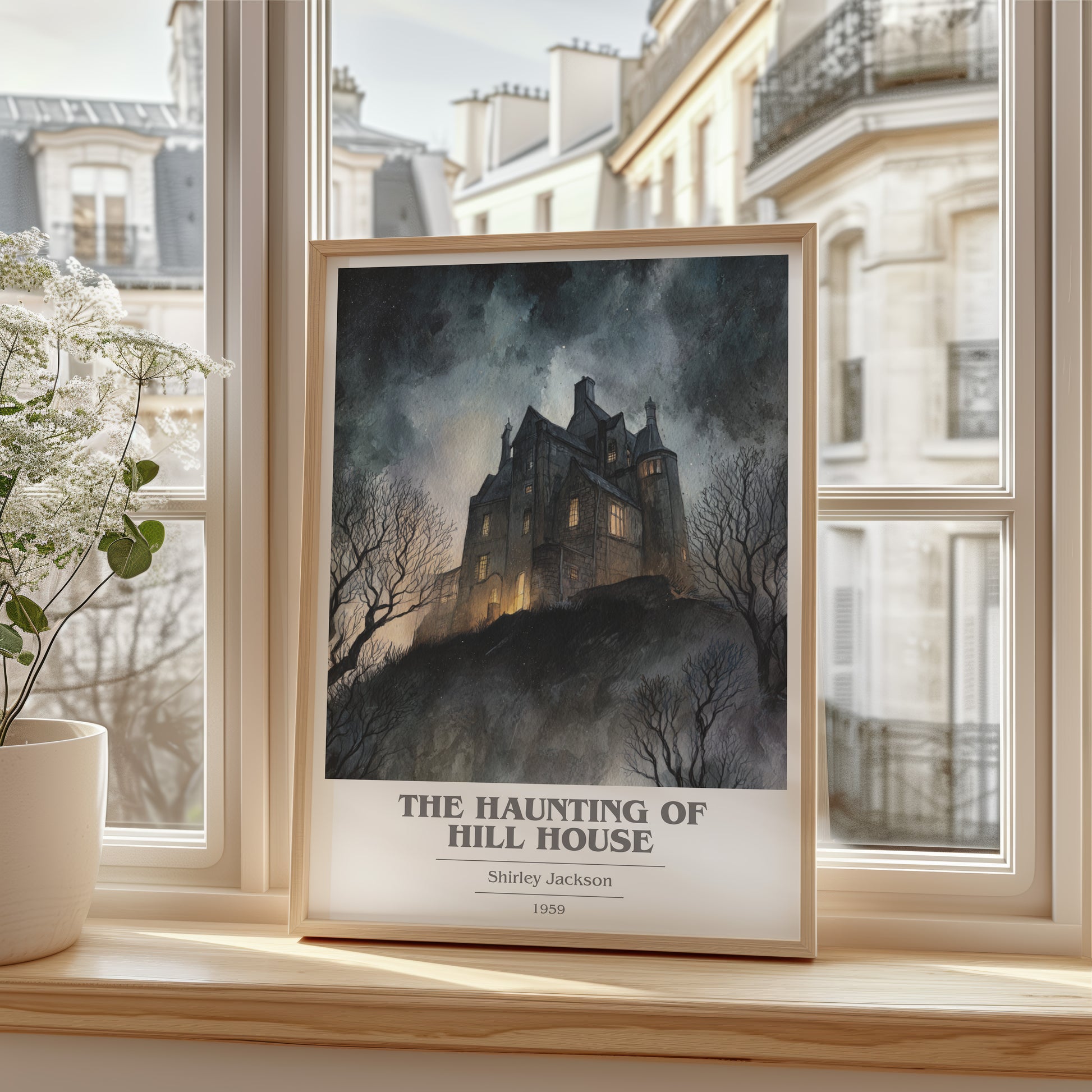 The Haunting of Hill House book cover poster colour and style options – Shirley Jackson book art