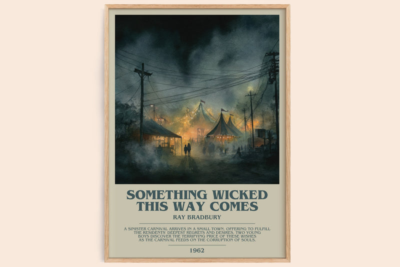 Something Wicked this Way Comes Bookish Wall Art by Ray Bradbury (Modern style)