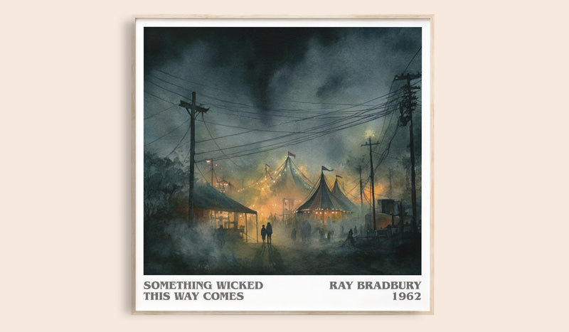 Something Wicked this Way Comes Literary Art Print by Ray Bradbury (Square style)