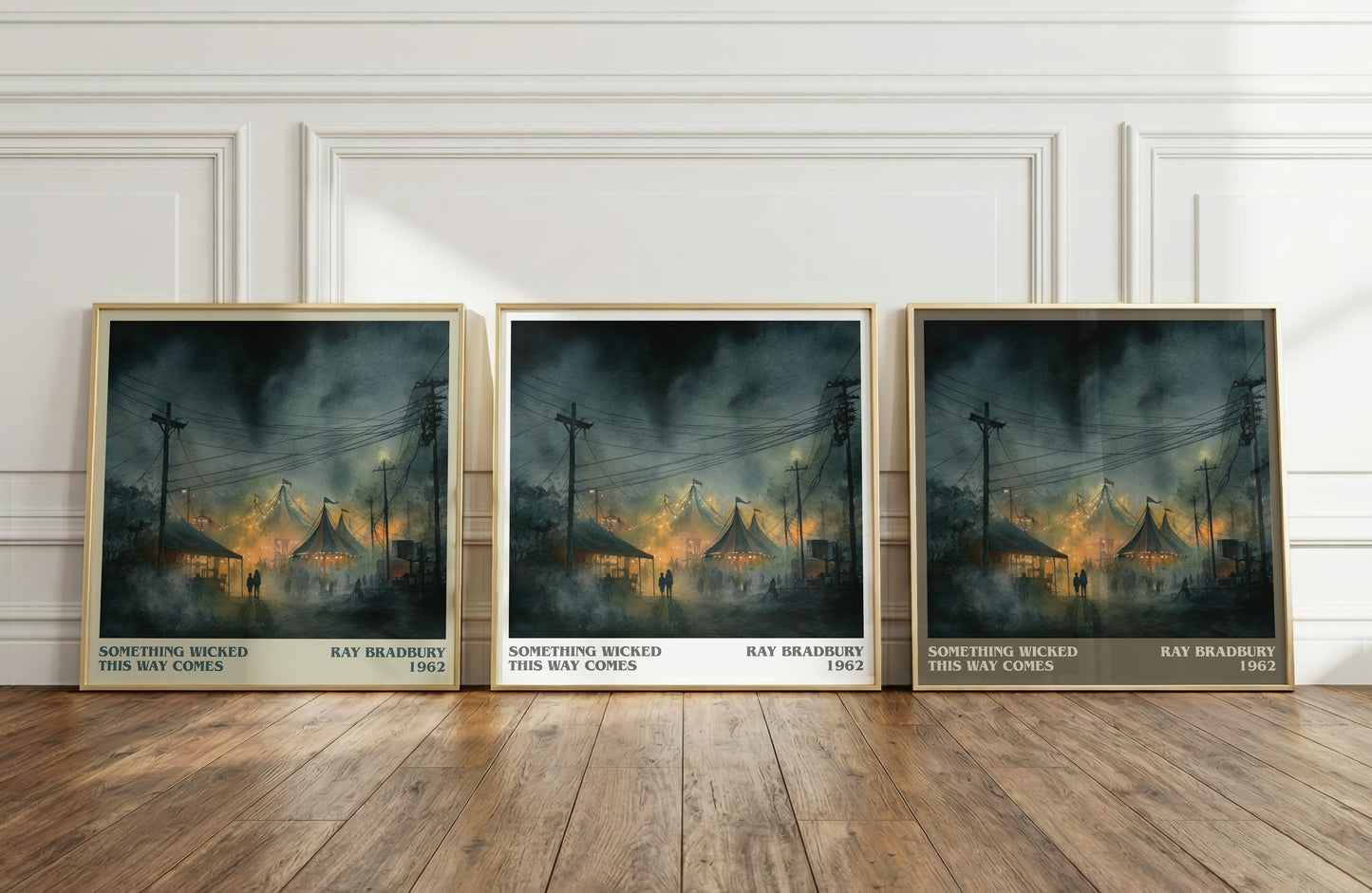 Something Wicked this Way Comes literary print framed by window – literary home decor