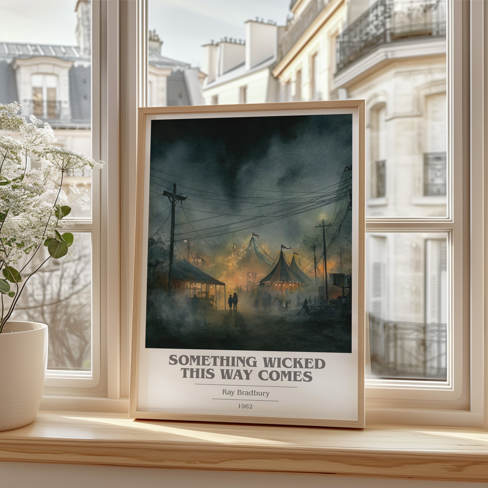 Something Wicked this Way Comes book cover poster colour and style options – Ray Bradbury book art