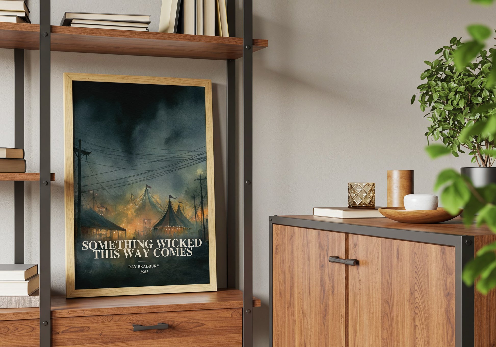 Something Wicked This Way Comes book watercolour illustration paper finish options – matte satin gloss