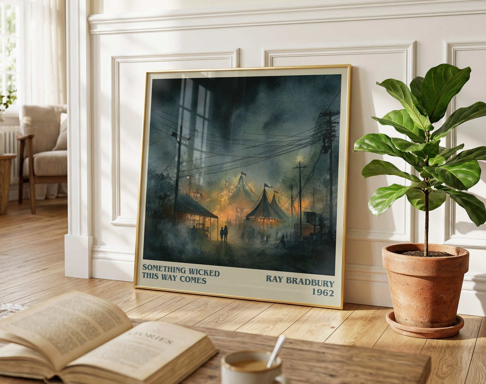 Something Wicked this Way Comes literary poster paired in gallery wall – literary art prints