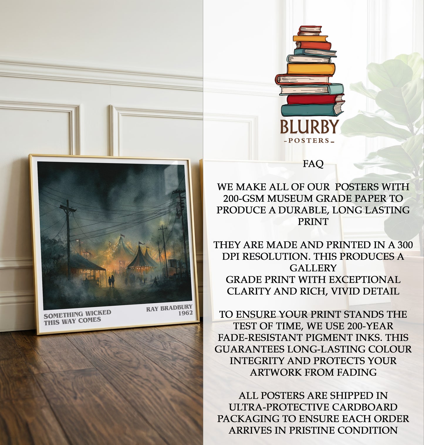 Something Wicked this Way Comes Literary Art Print by Ray Bradbury