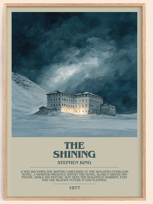 The Shining bookish book poster by Stephen King – framed literary art print