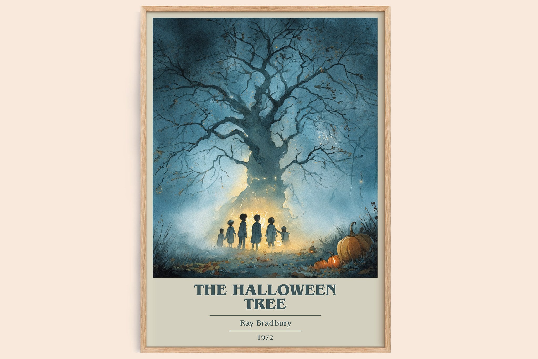The Halloween Tree Book Cover Poster by Ray Bradbury