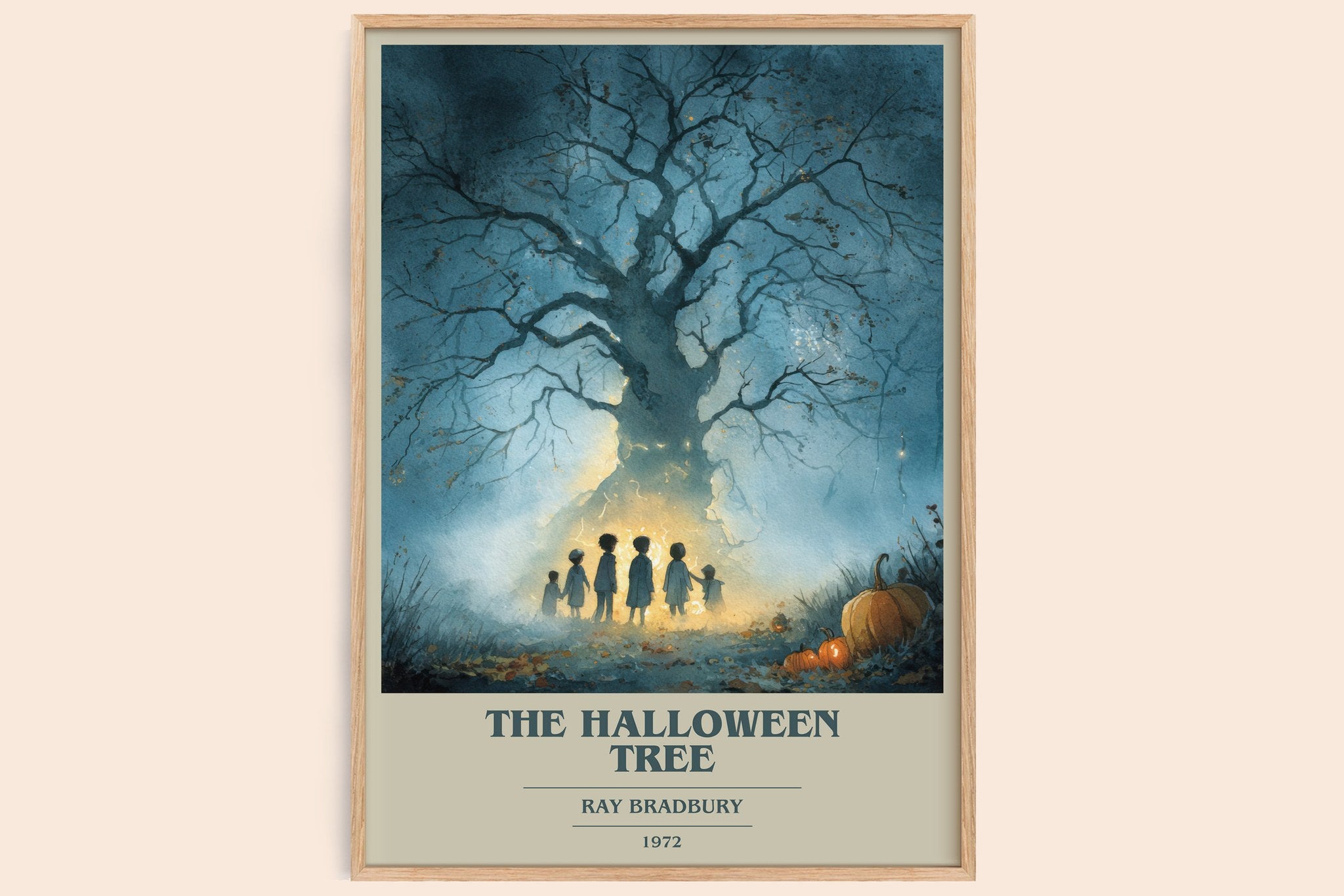 The Halloween Tree Book Cover Poster by Ray Bradbury
