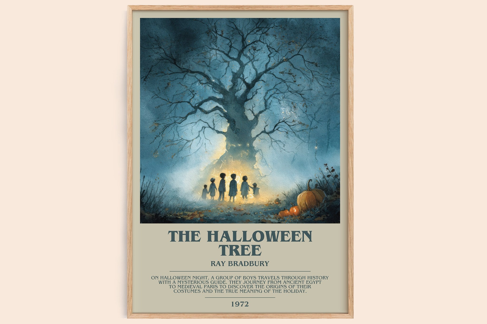 The Halloween Tree Bookish Wall Art by Ray Bradbury