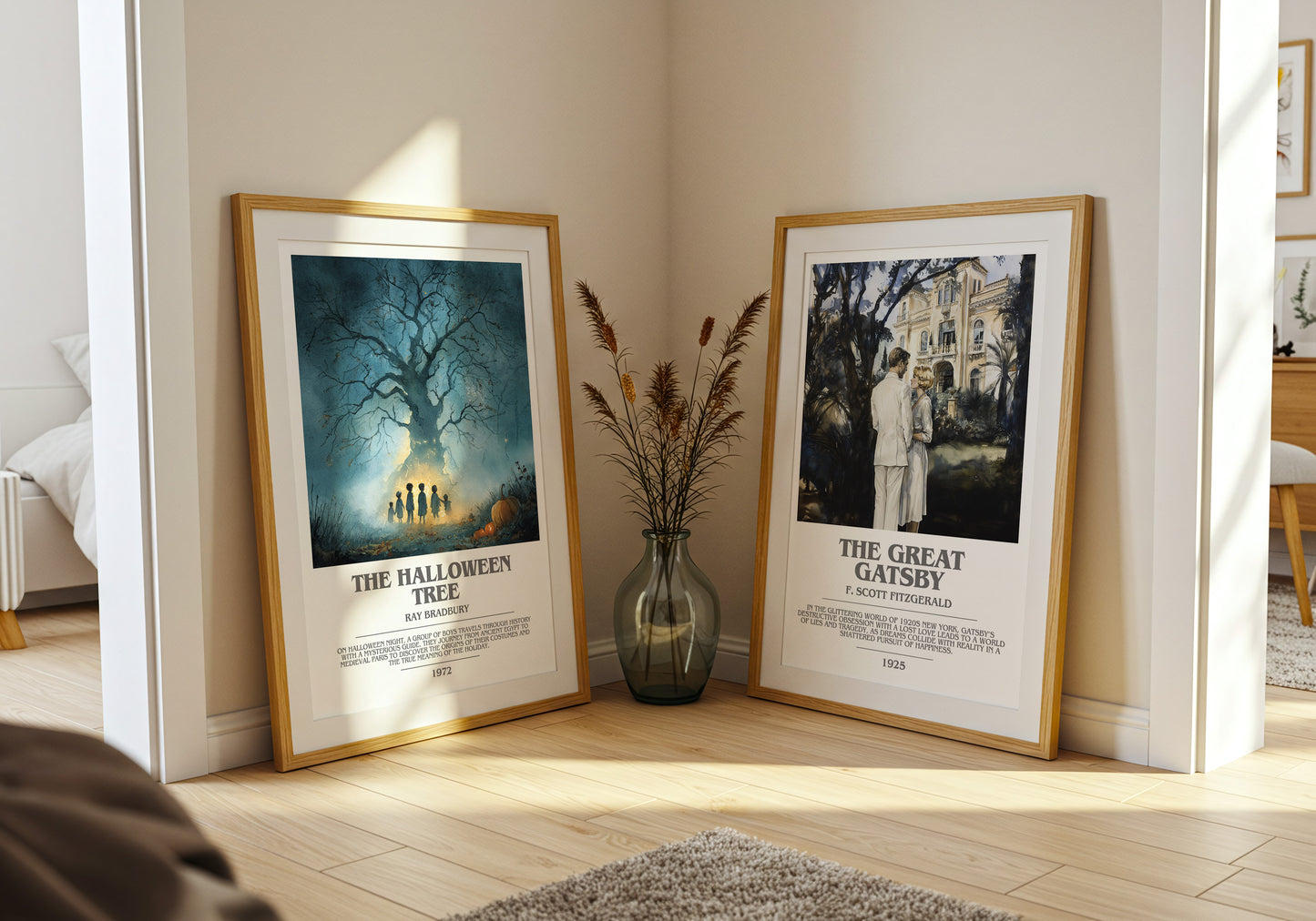 The Halloween Tree bookish book poster framed on wall – childrens wall art