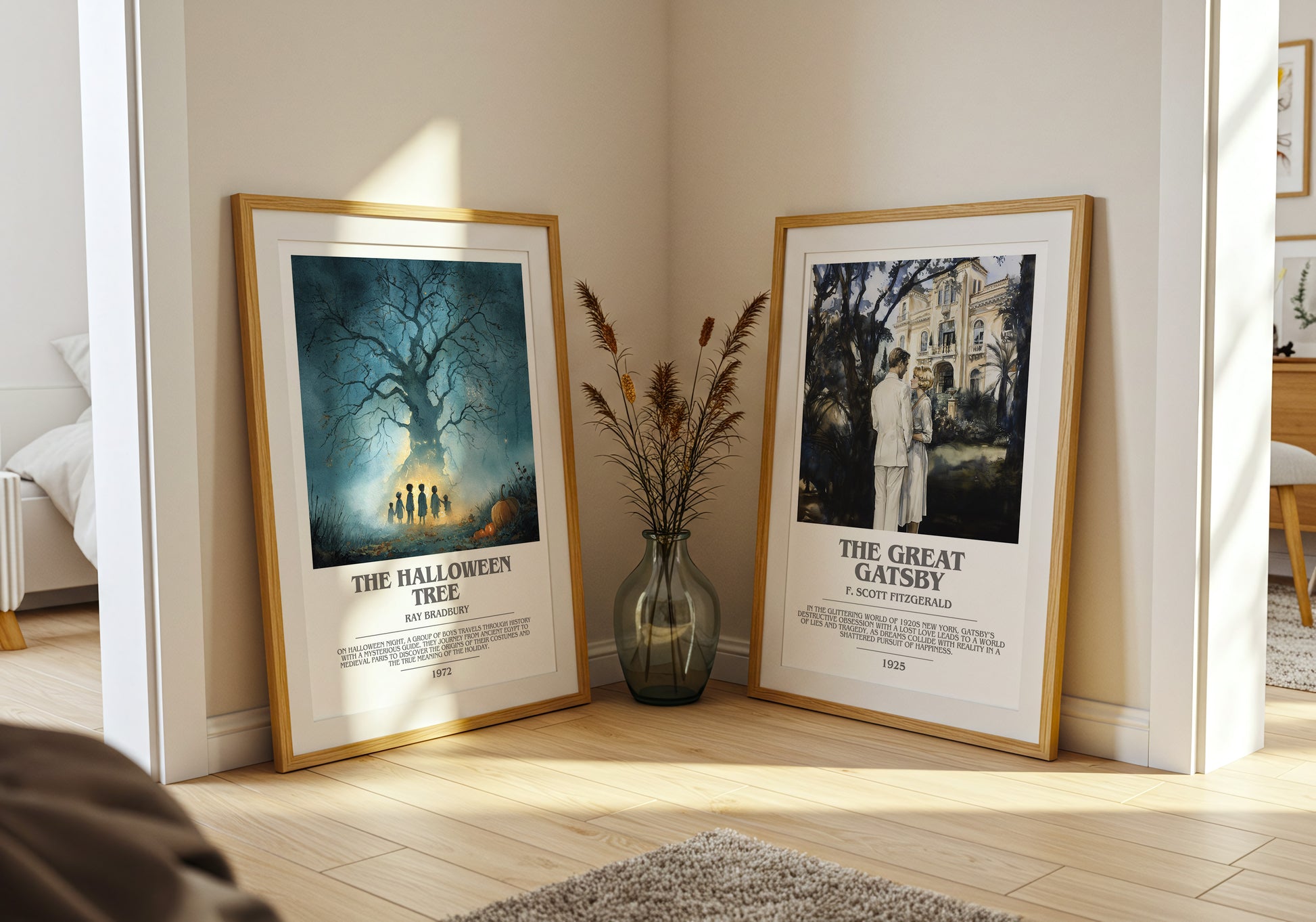 The Halloween Tree bookish book poster framed on wall – childrens wall art