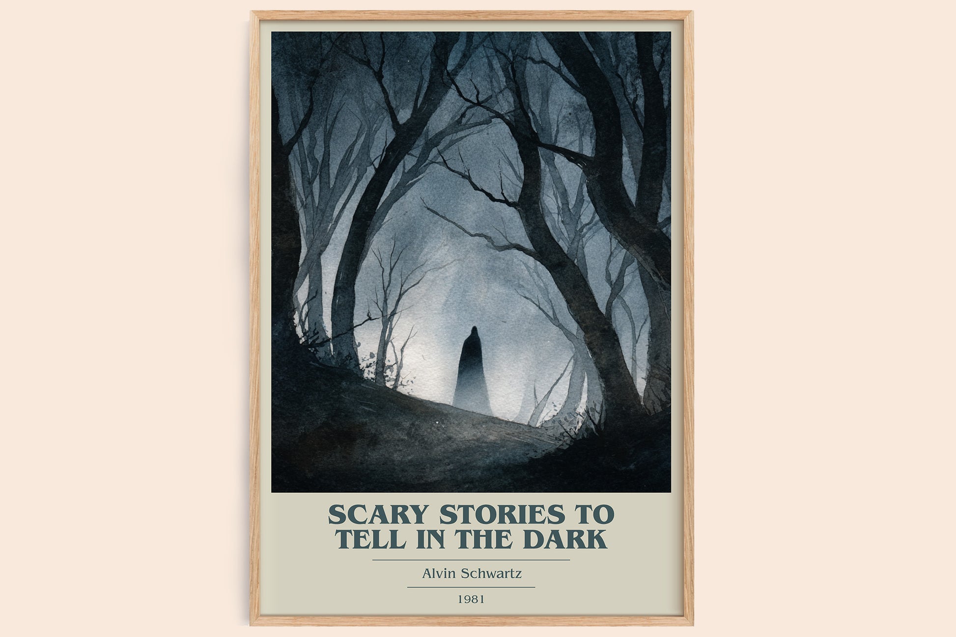 More Scary Stories to Tell in the Dark book cover book poster by Alvin Schwartz – framed literary art print