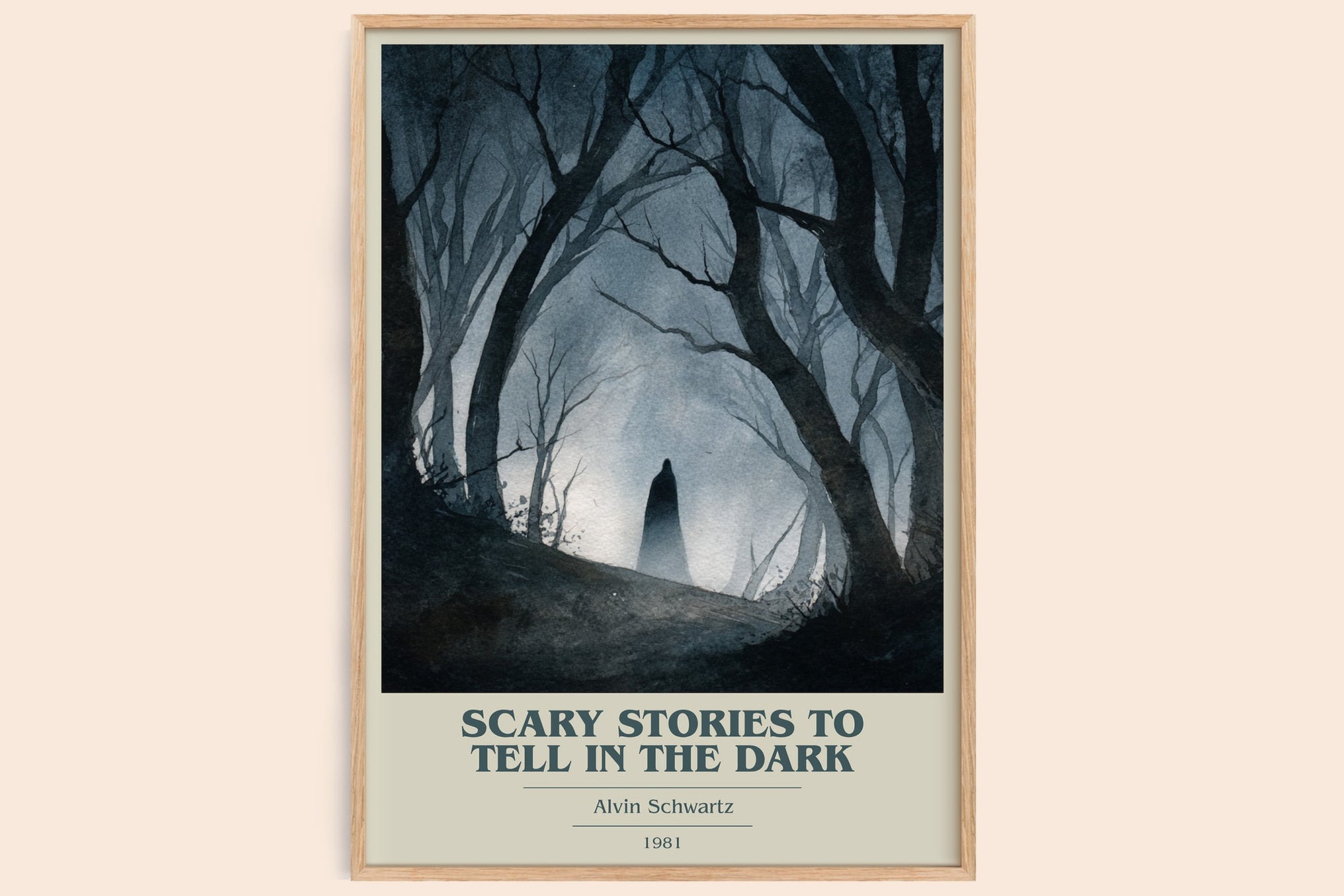 More Scary Stories to Tell in the Dark book cover book poster by Alvin Schwartz – framed literary art print