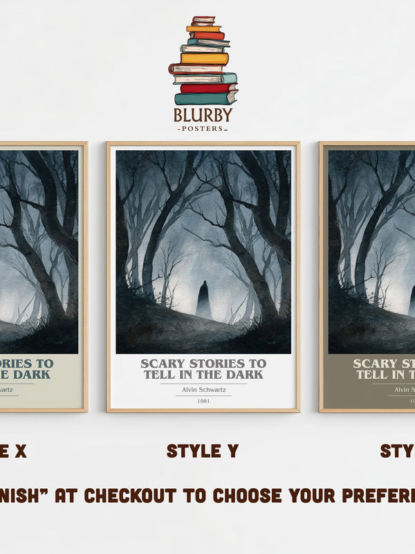 More Scary Stories to Tell in the Dark book cover print in frame leaning in hallway – horror wall art