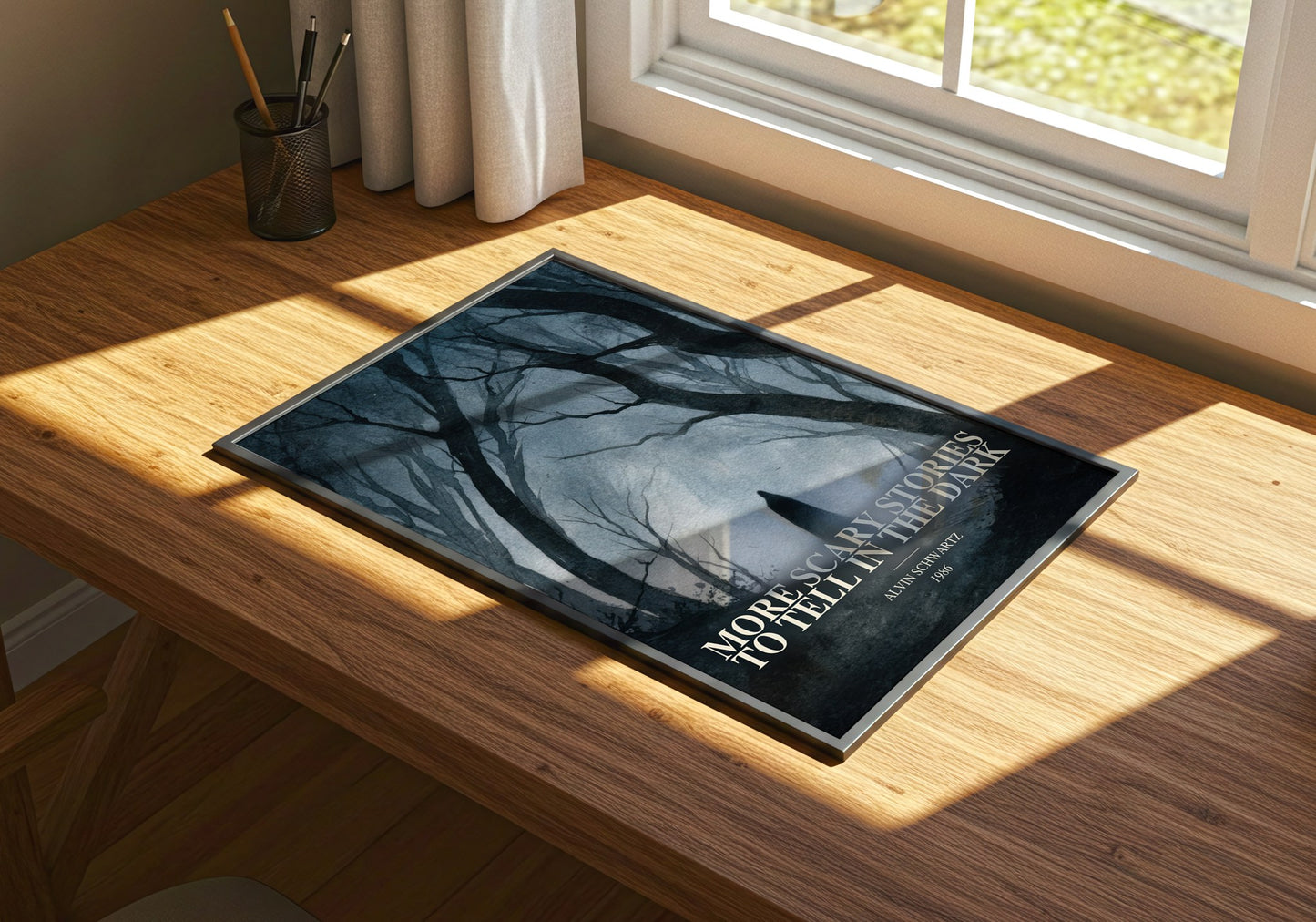 More Scary Stories To Tell In The Dark watercolour book poster framed on wall – childrens wall art