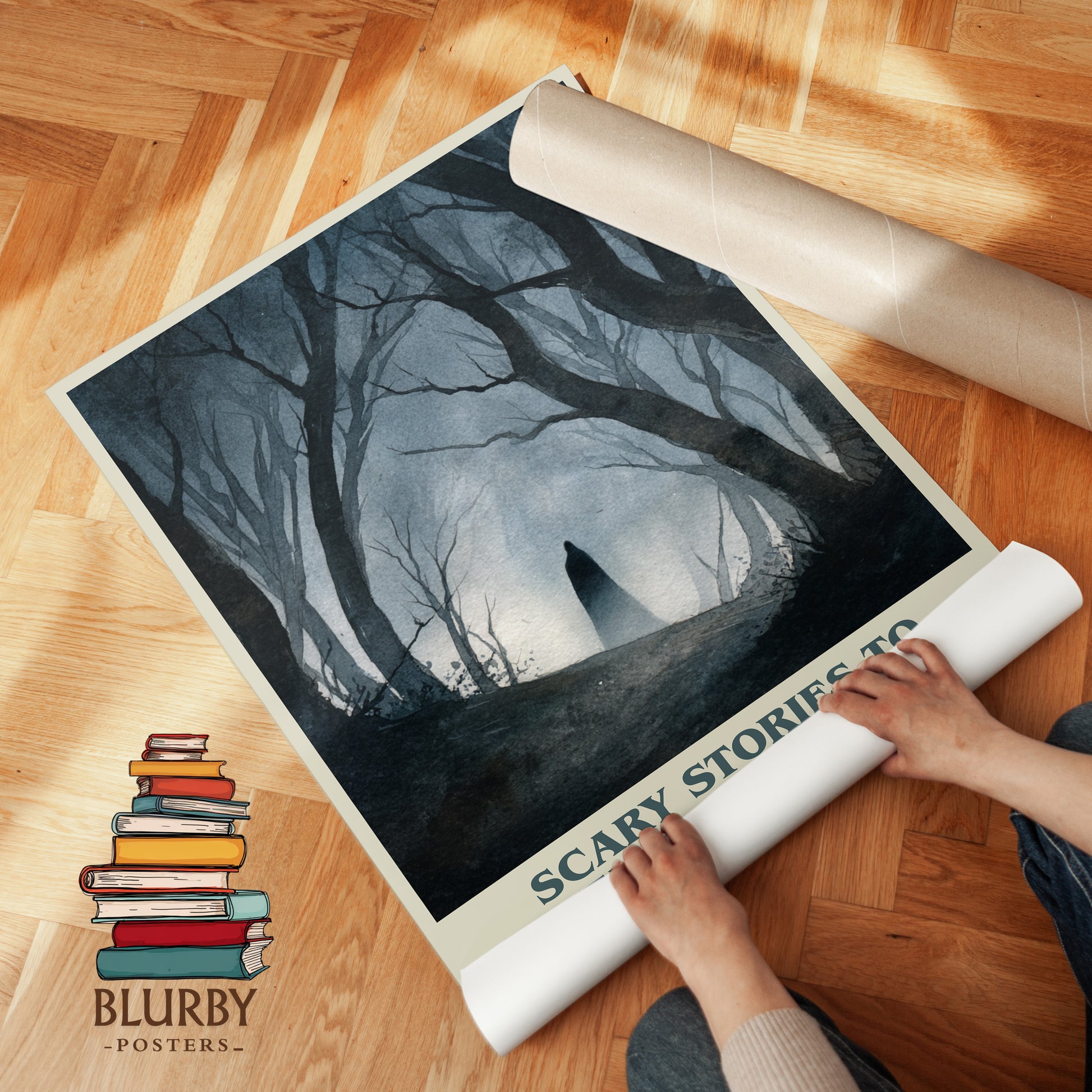 More Scary Stories to Tell in the Dark book cover print on bookshelf – Alvin Schwartz fan gift