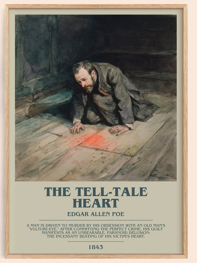 The Tell-Tale Heart Bookish Wall Art by Edgar Allen Poe