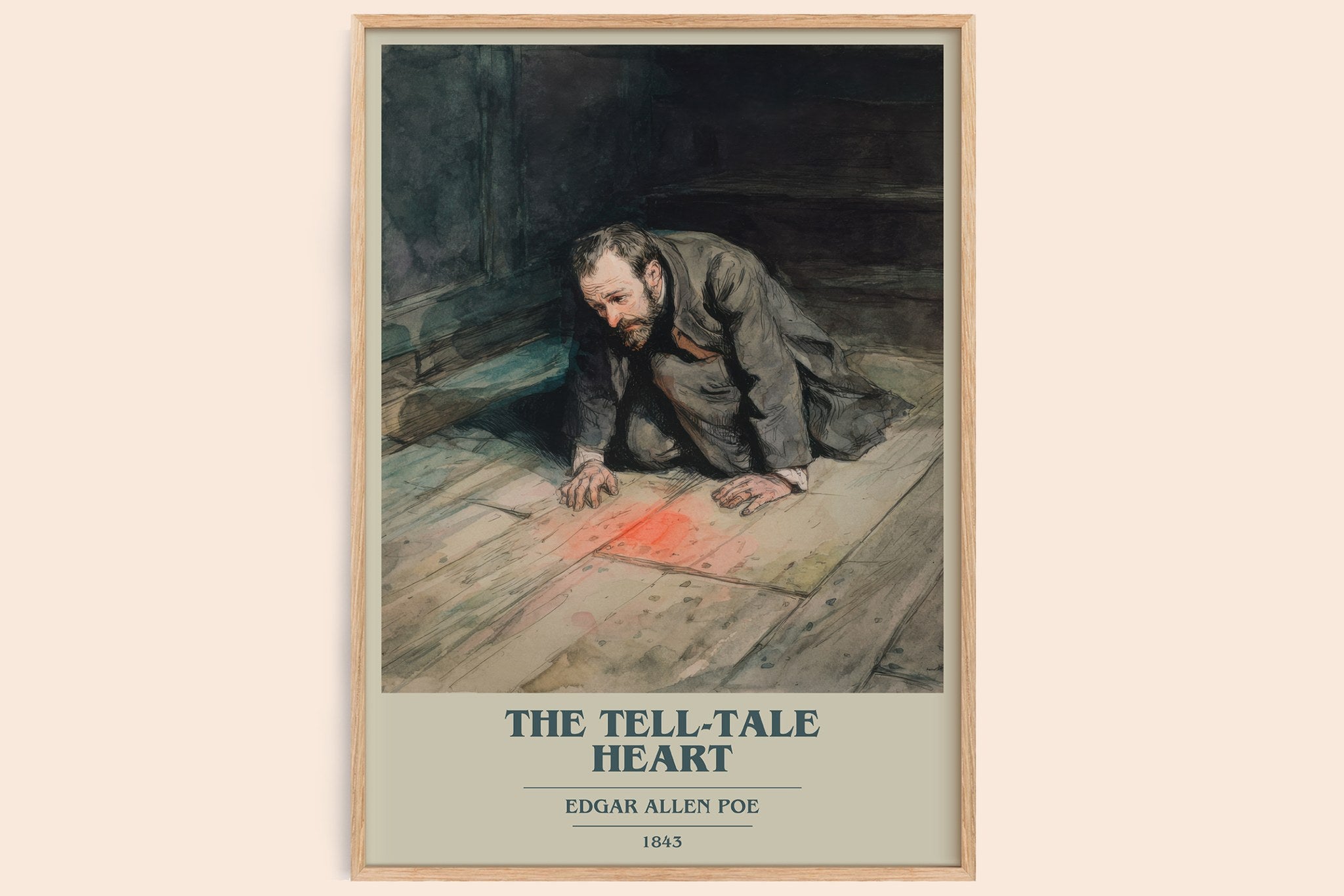 The Tell-Tale Heart Book Cover Poster by Edgar Allen Poe