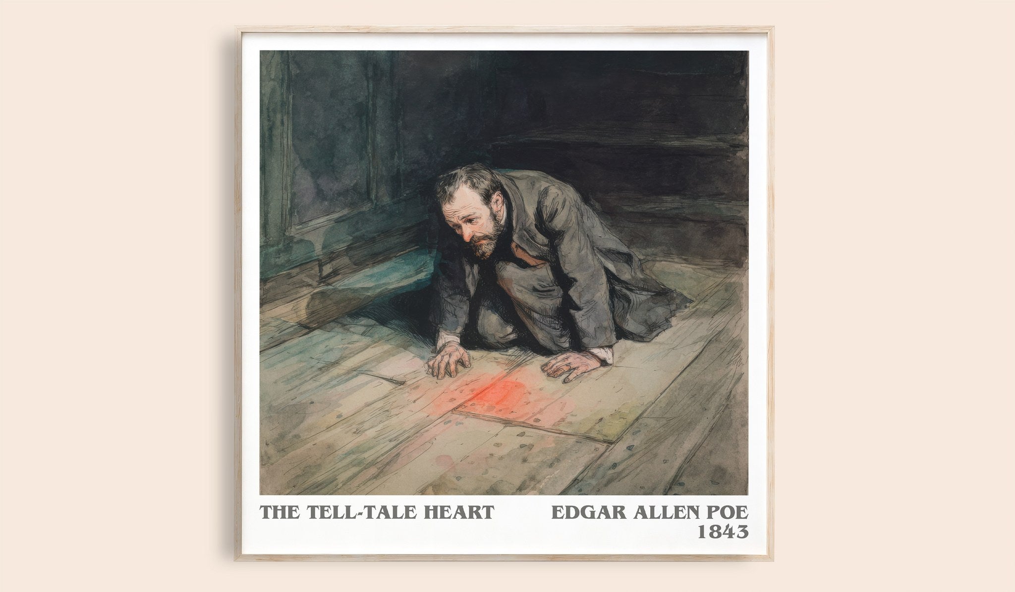 The Tell-Tale Heart Literary Art Print by Edgar Allen Poe
