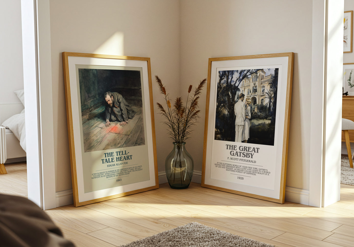 The Tell-Tale Heart bookish book poster framed on wall – historical fiction wall art